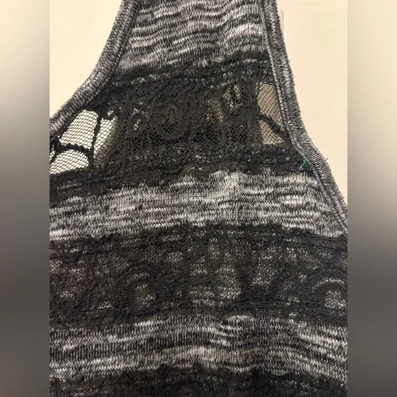 Free People Hazy Daze Grey W/ Black Lace Maxi Dress - Picture 6 of 17